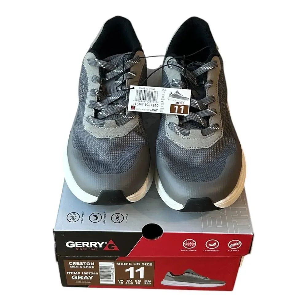 Gerry Men's Creston Shoe, Lightweight, Lace Up, Gray, Size 11